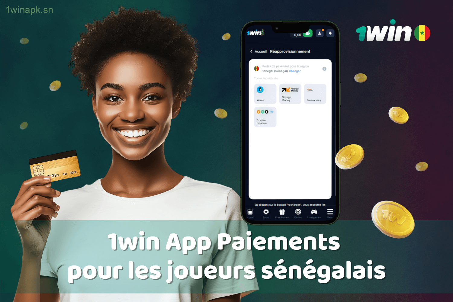 Options de paiement conviviales via l’application 1win pour les joueurs sénégalais