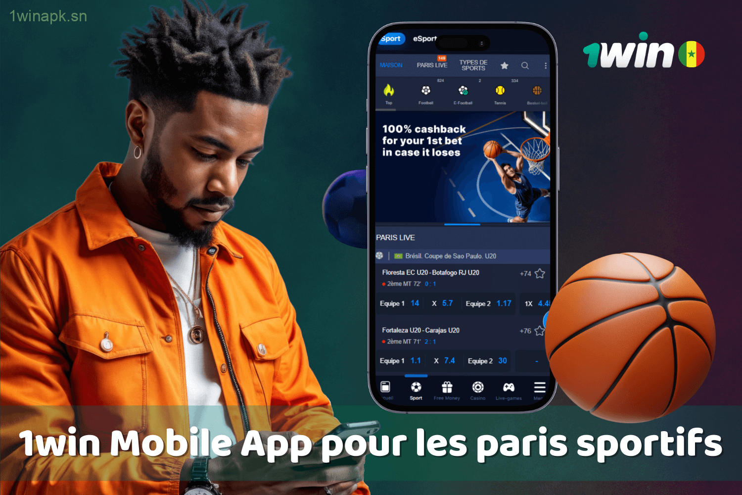 Profitez de l’application 1win Mobile dédiée aux paris sportifs au Sénégal