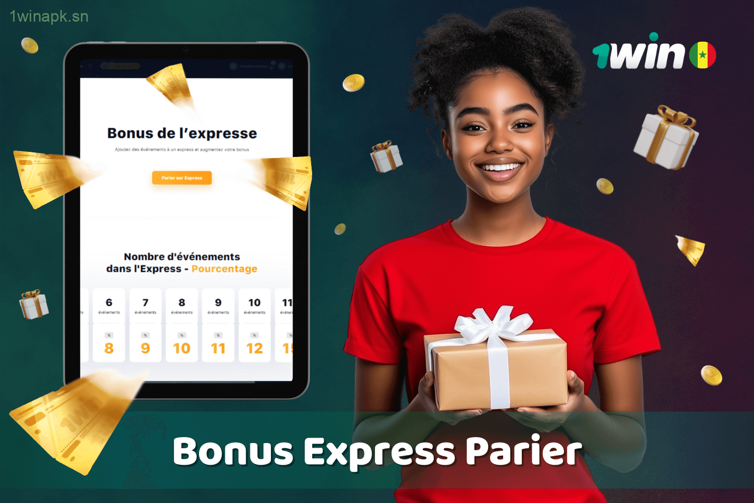 Boostez vos gains avec le Bonus Express Parier de 1win au Sénégal