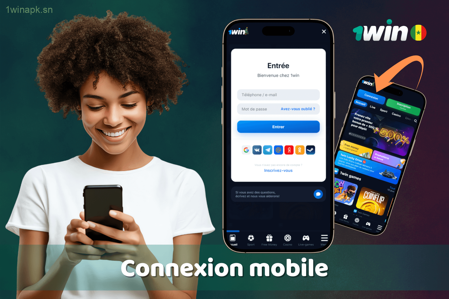 Accédez facilement à votre compte 1win depuis un mobile au Sénégal