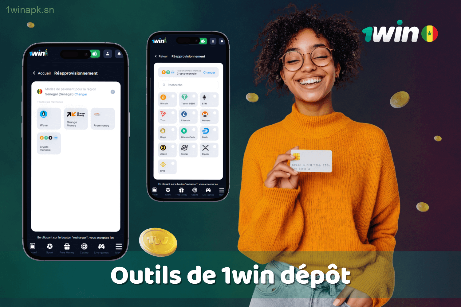 Outils disponibles pour réaliser des dépôts via 1win au Sénégal