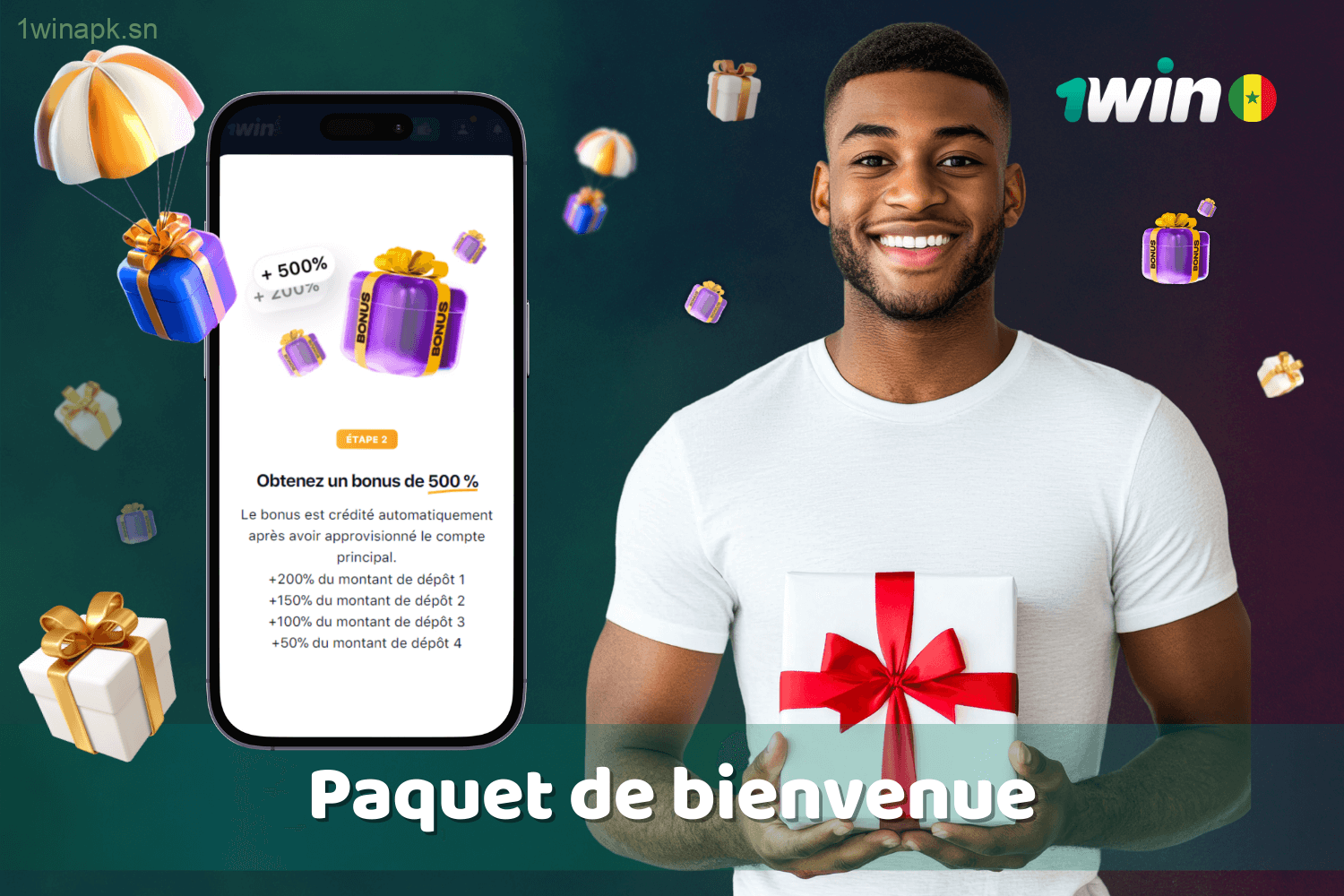 Pack de bienvenue exclusif proposé par 1win au Sénégal