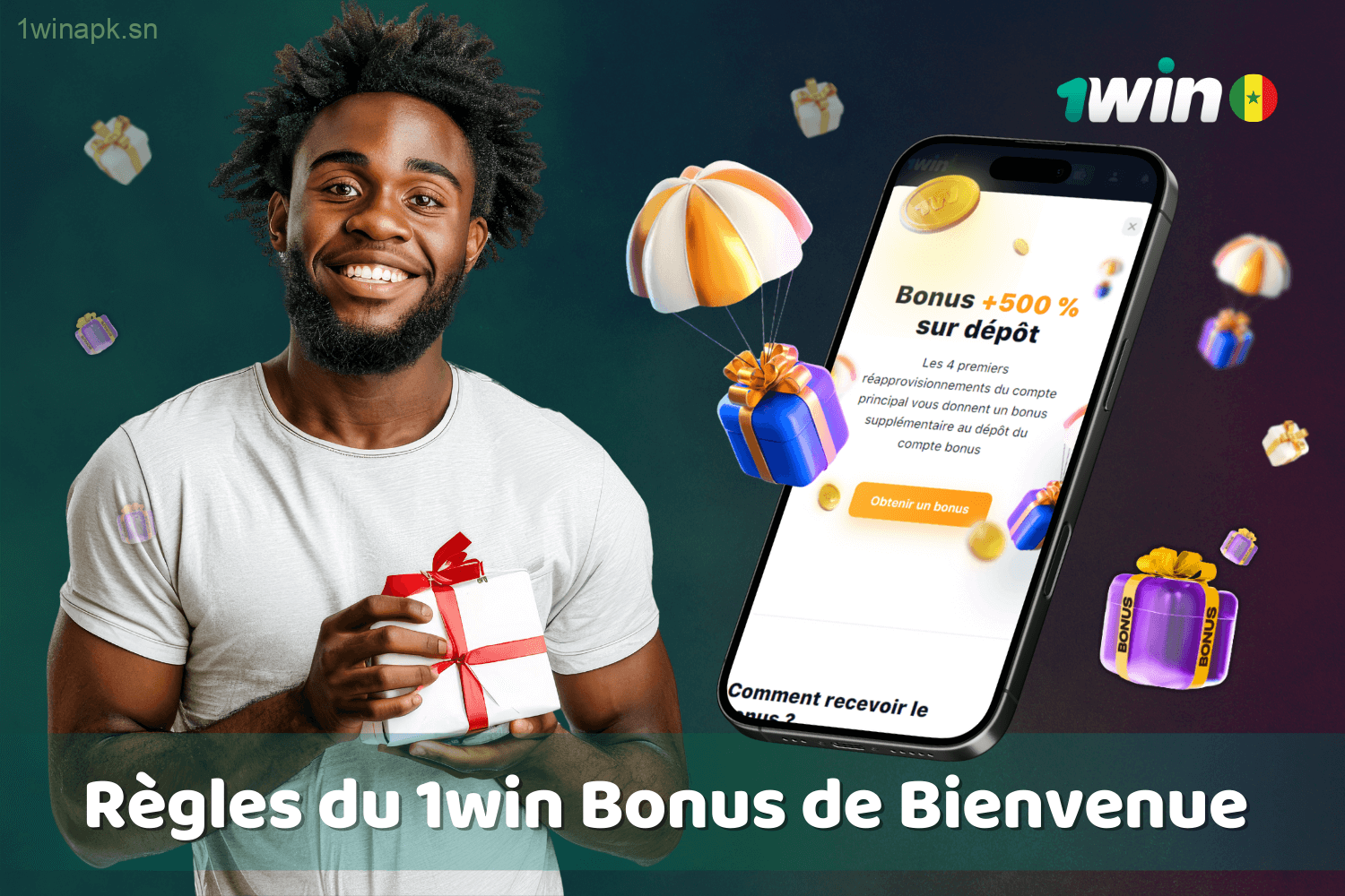 Conditions et fonctionnement du bonus de bienvenue 1win au Sénégal