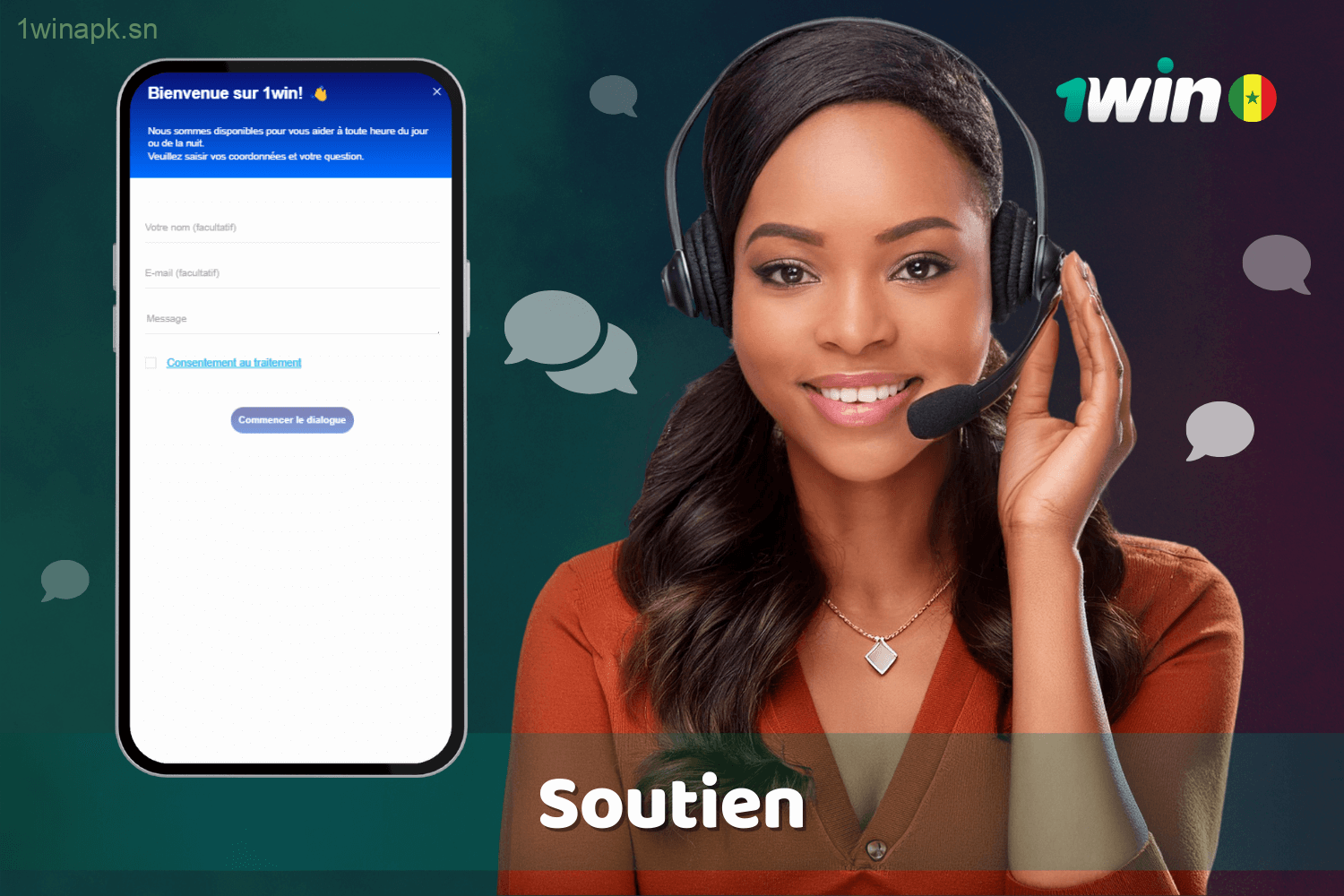 Service de soutien accessible aux utilisateurs 1win au Sénégal