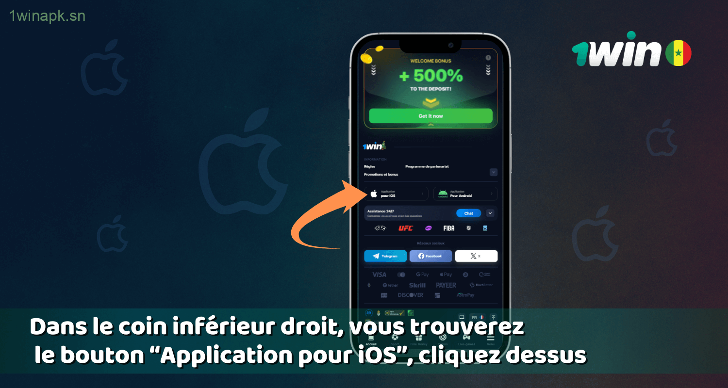 Inscription facile via l'application 1win Sénégal